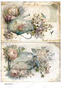 Rýžový a Soft  papír  A4 pro decoupage- R0751