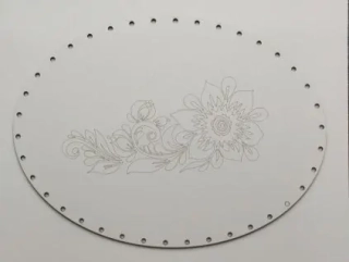 Elipsa - Kytička č. 4 - 34.5x25.5 cm
