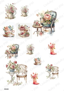 Rýžový a Soft  papír  A4 pro decoupage- R0158