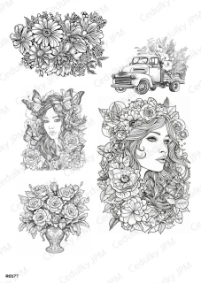 Rýžový a Soft  papír  A4 pro decoupage- R0177
