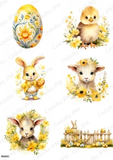 Rýžový a Soft  papír  A4 pro decoupage- R0201