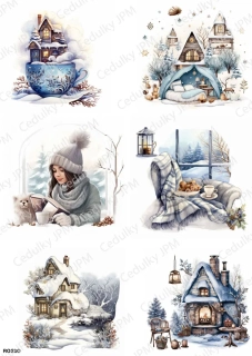 Rýžový a Soft  papír  A4 pro decoupage- R0210