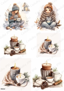 Rýžový a Soft  papír  A4 pro decoupage- R0214