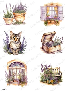 Rýžový a Soft  papír  A4 pro decoupage- R0373