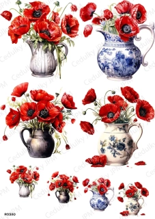 Rýžový a Soft  papír  A4 pro decoupage- R0380