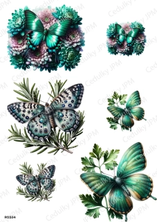 Rýžový a Soft  papír  A4 pro decoupage- R0384