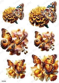 Rýžový a Soft  papír  A4 pro decoupage- R0388