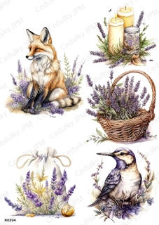 Rýžový a Soft  papír  A4 pro decoupage- R0394