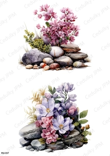 Rýžový a Soft  papír  A4 pro decoupage- R0437