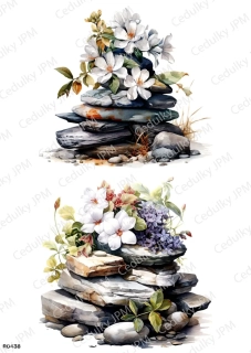 Rýžový a Soft  papír  A4 pro decoupage- R0438
