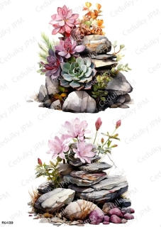 Rýžový a Soft  papír  A4 pro decoupage- R0439
