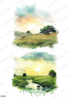 Rýžový a Soft  papír  A4 pro decoupage- R0462