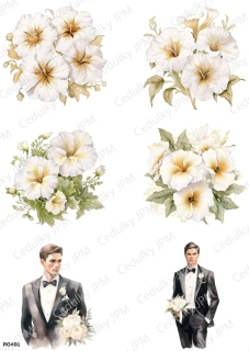 Rýžový a Soft  papír  A4 pro decoupage- R0491