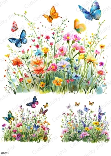 Rýžový a Soft  papír  A4 pro decoupage- R0511