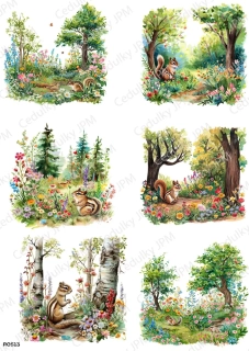 Rýžový a Soft  papír  A4 pro decoupage- R0513