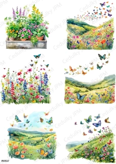 Rýžový a Soft  papír  A4 pro decoupage- R0517