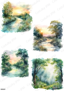 Rýžový a Soft  papír  A4 pro decoupage- R0523