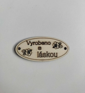 Cedulka - Vyrobeno s láskou