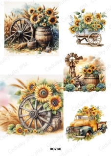 Rýžový a Soft  papír  A4 pro decoupage- R0768