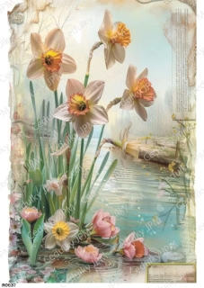 Rýžový a Soft  papír  A4 pro decoupage- R0837