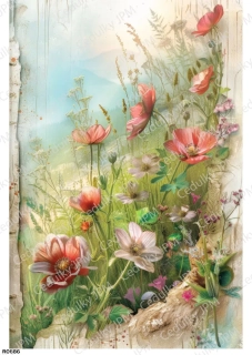 Rýžový a Soft  papír  A4 pro decoupage- R0886