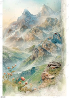 Rýžový a Soft  papír  A4 pro decoupage- R0889