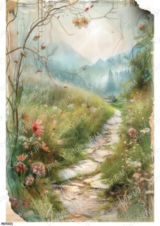 Rýžový a Soft  papír  A4 pro decoupage- R0903