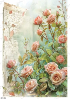 Rýžový a Soft  papír  A4 pro decoupage- R0922