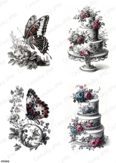 Rýžový a Soft  papír  A4 pro decoupage- R0952