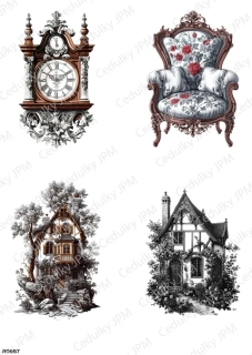 Rýžový a Soft  papír  A4 pro decoupage- R0957