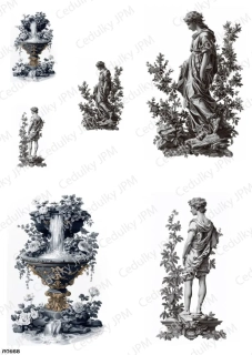 Rýžový a Soft  papír  A4 pro decoupage- R0968