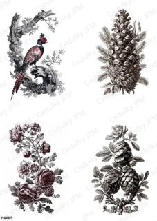 Rýžový a Soft  papír  A4 pro decoupage- R0987