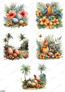 Rýžový a Soft papír A4 pro decoupage- R01026