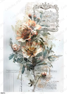 Rýžový a Soft papír A4 pro decoupage- R01074