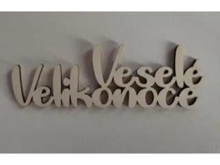 Nápis -  veselé velikonoce 15x5 cm 