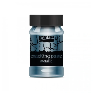 Praskající pasta metallic Pentart 100 ml- Modrostříbrná