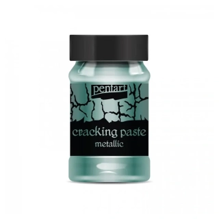 Praskající pasta metallic Pentart 100 ml- Tyrkysovostříbrná