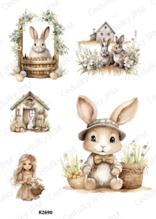 Rýžový a Soft  papír  A4 pro decoupage- R02690
