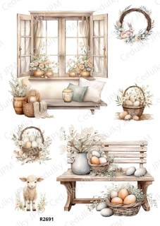 Rýžový a Soft papír A4 pro decoupage- R02691