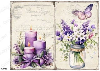 Rýžový a Soft  papír  A4 pro decoupage- R02929