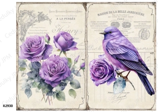 Rýžový a Soft  papír  A4 pro decoupage- R02930