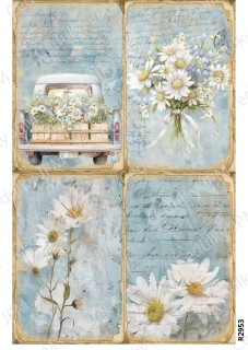 Rýžový a Soft papír A4 pro decoupage- R02953