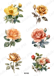 Rýžový a Soft  papír  A4 pro decoupage- R03102