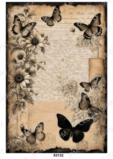 Rýžový a Soft  papír  A4 pro decoupage- R03132