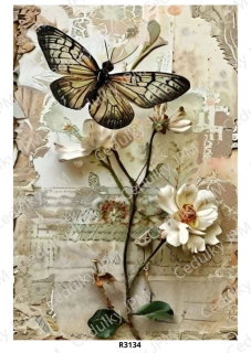 Rýžový a Soft  papír  A4 pro decoupage- R03134