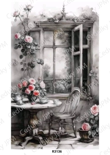 Rýžový a Soft  papír  A4 pro decoupage- R03136