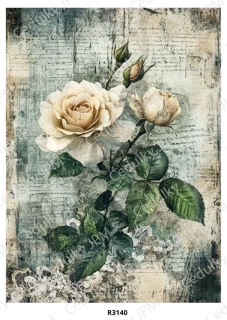 Rýžový a Soft  papír  A4 pro decoupage- R03140