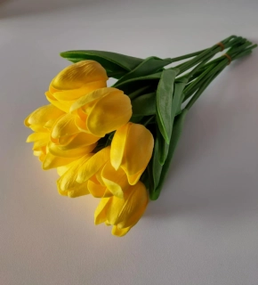 Umělý tulipán - žlutý 34cm 