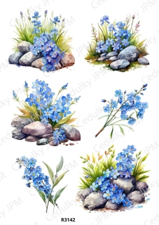 Rýžový a Soft  papír  A4 pro decoupage- R03142