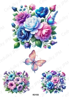 Rýžový a Soft papír A4 pro decoupage- R03155